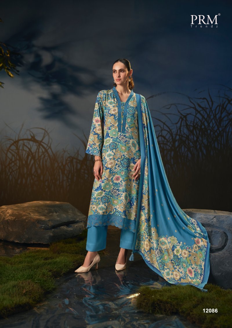 Aester By Prm Viscose Pashmina Printed Fancy Work Dress Material 